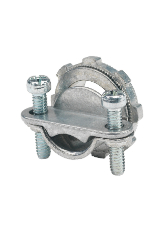 Original Dynotech catalog photograph: Metal Romex Connectors Zinc