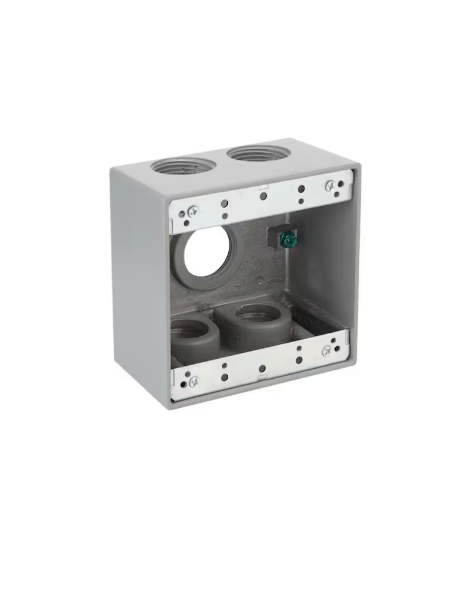 Original Dynotech catalog photograph: Two Gang Bell Box Five Holes