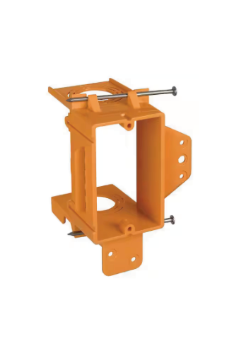 Original Dynotech catalog photograph: New Work One Gang Low Voltage Bracket With KO
