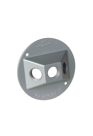 Original Dynotech catalog photograph: Jumbo Round Cover Aluminum Three Hole