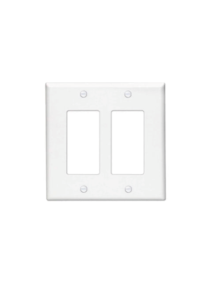 Original Dynotech catalog photograph: Two Gang Wall Plate with Screws