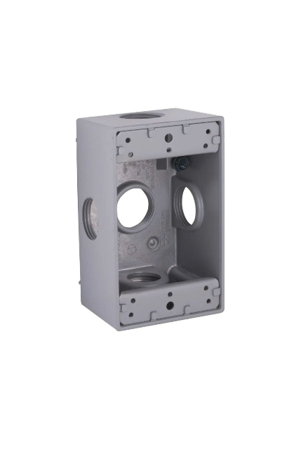 Original Dynotech catalog photograph: One Gang Bell Box Five Holes - Two Side