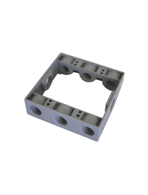 Original Dynotech catalog photograph: Two Gang Bell Box Eight Holes UL (2 Side)
