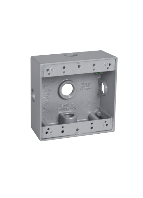 Original Dynotech catalog photograph: Two Gang Bell Box Five Holes Two Sides
