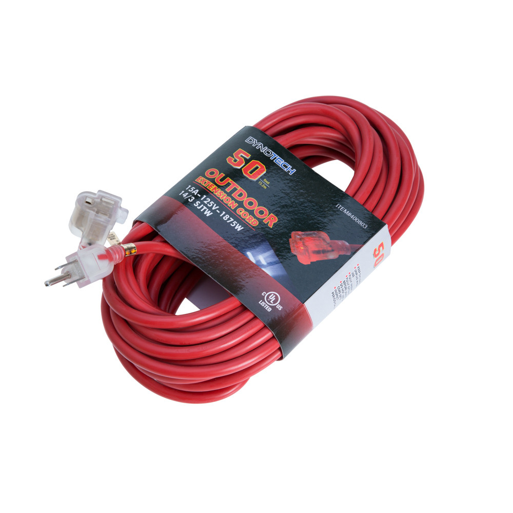 Original Dynotech catalog photograph: Extension Cord 50 FT. 14/3-15 AMP