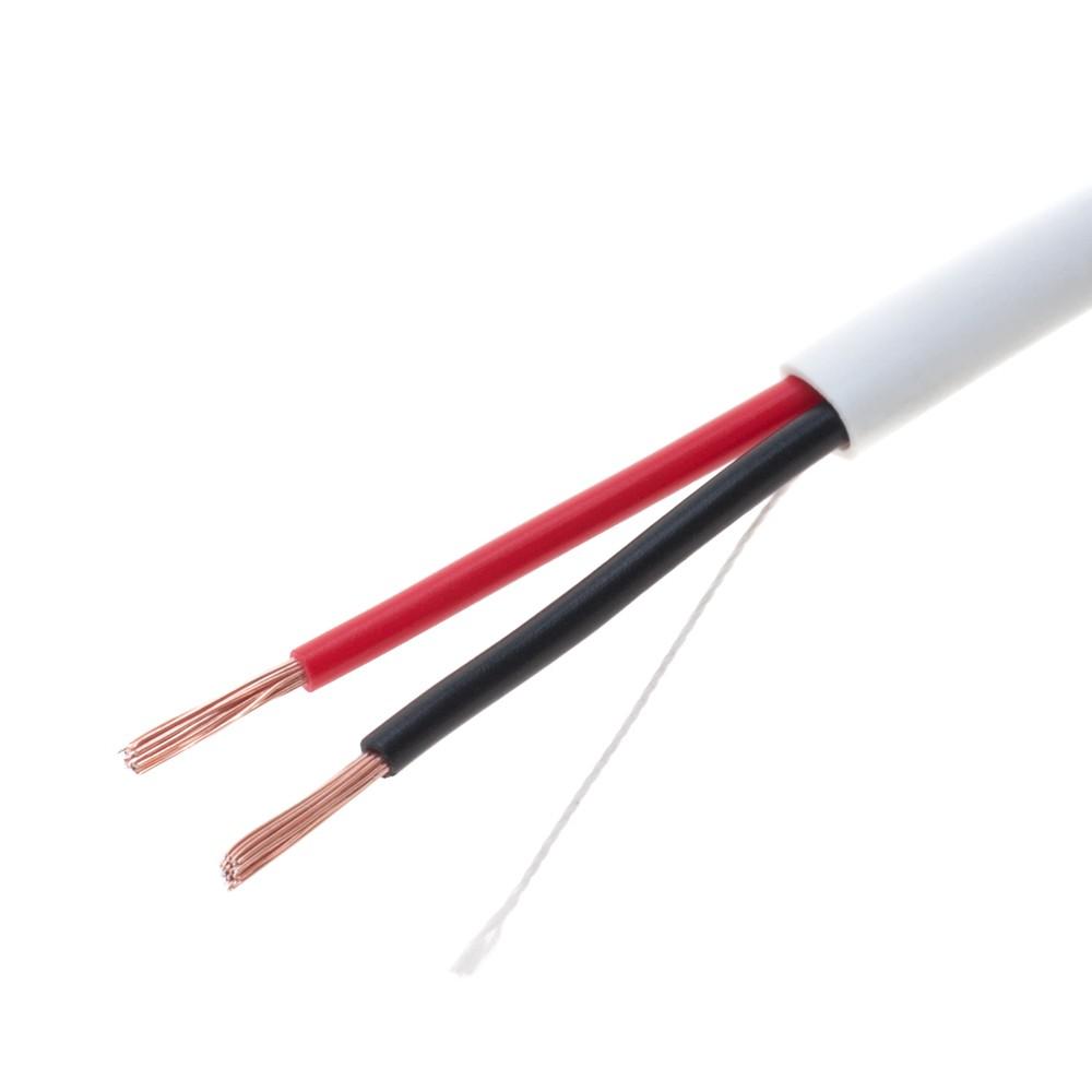 Matching supplier cable photograph: 14/2 CL2 Speaker Cable — Stranded CCA, White — 500 ft